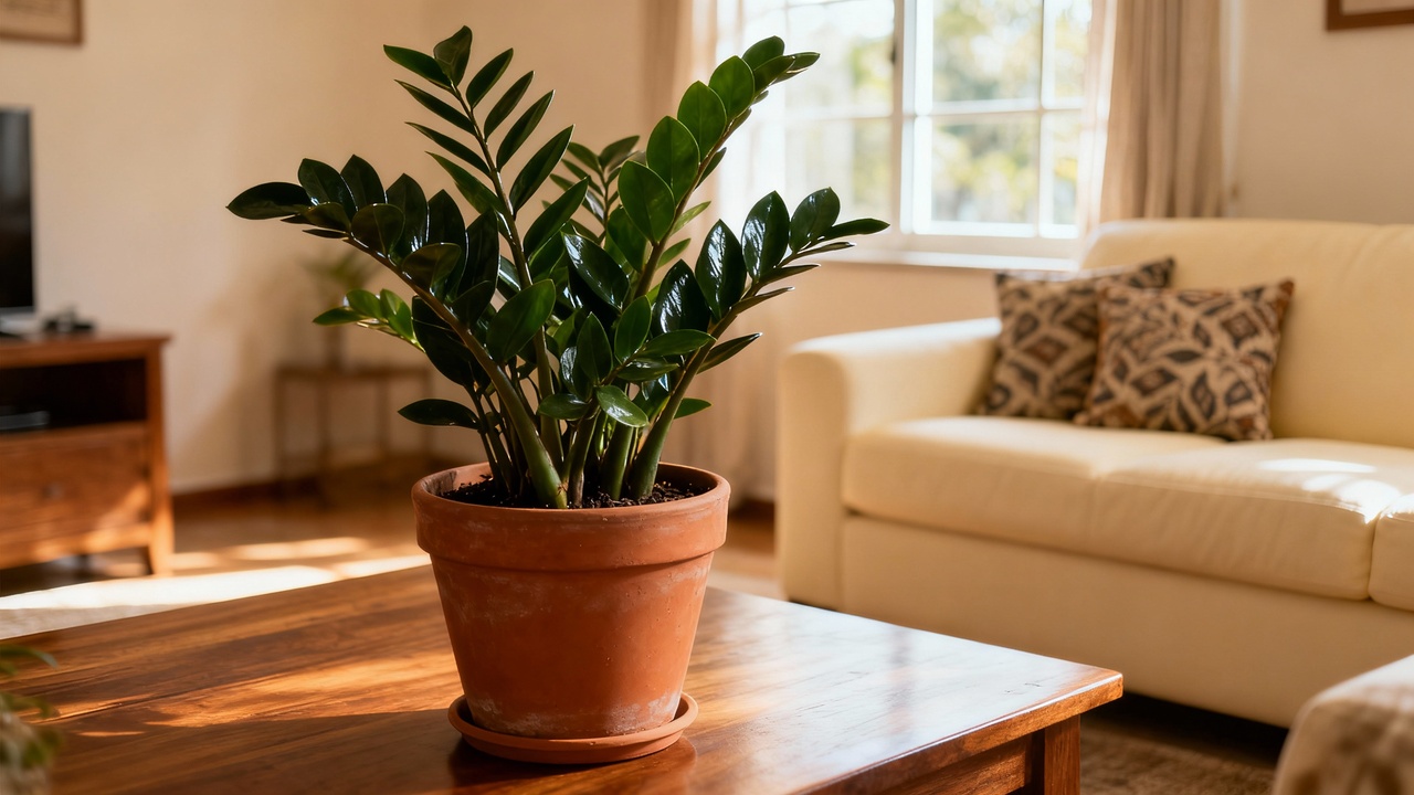 A Zamioculca que representa prosperidade contínua e ainda deixa o ambiente mais elegante