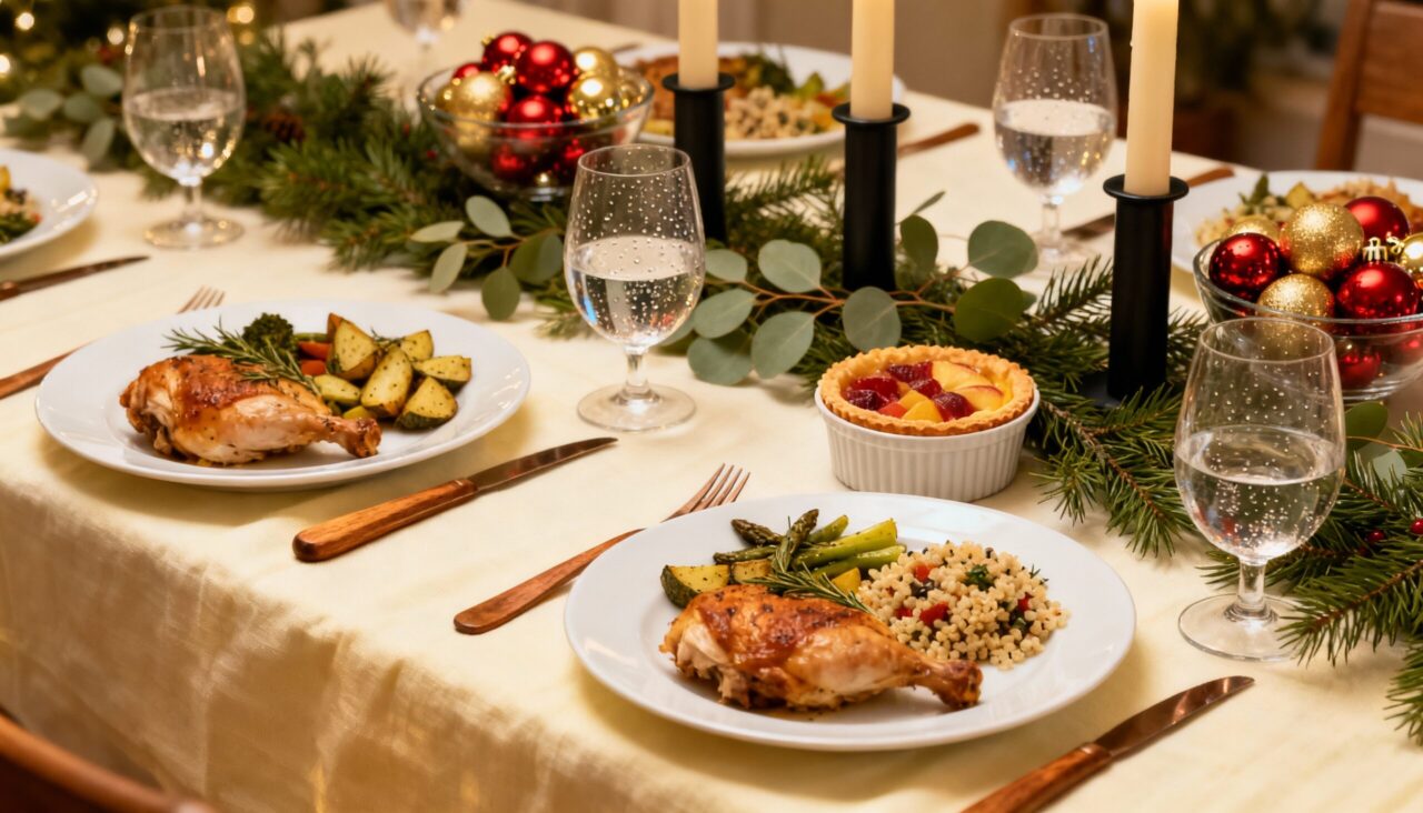 Como montar uma ceia de Natal simples e bonita, mesmo se você tiver pouco tempo e poucos convidados