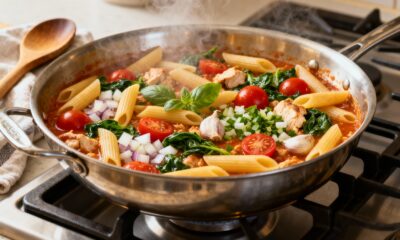 Receita de macarrão de uma panela que fica pronto em 12 minutos