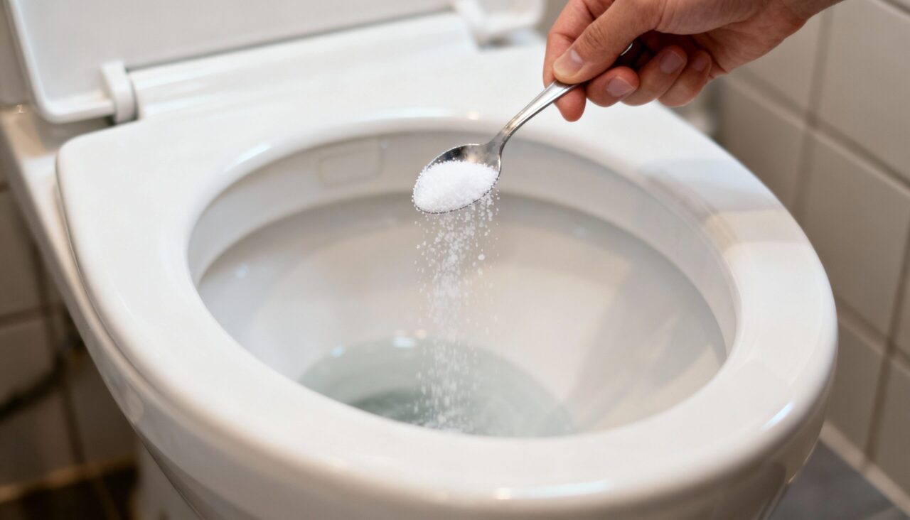 Por que colocar sal no vaso sanitário à noite antes de dormir?