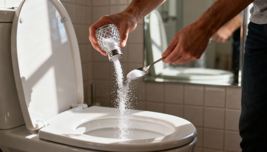 Por que colocar sal no vaso sanitário à noite antes de dormir?