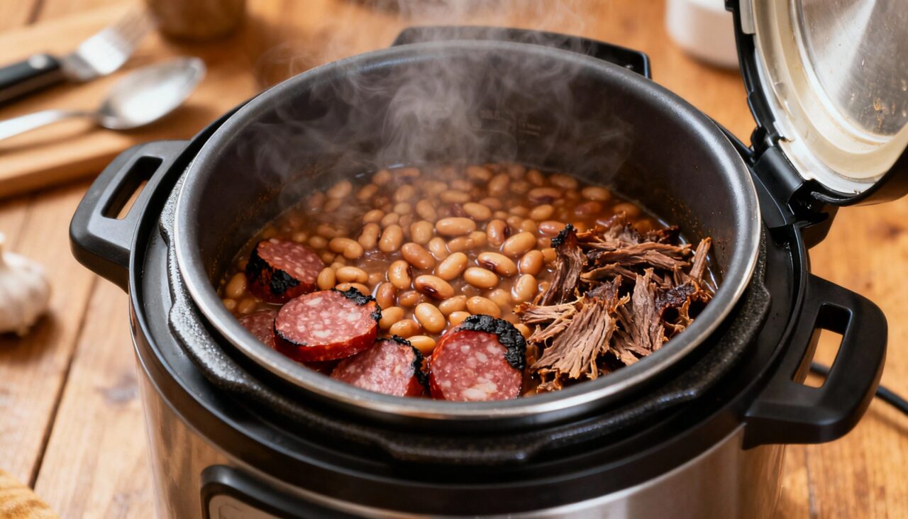 Como cozinhar feijão com calabresa e carne seca para o almoço da semana