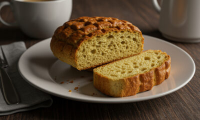 Receita de pão sem farinha e sem glúten, feito com ingredientes simples, é perfeito para o café da manhã