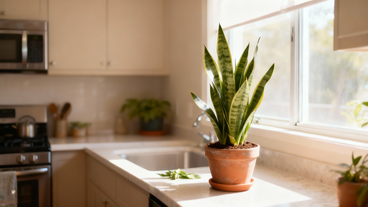 Coloquei espada de são jorge na cozinha e percebi que o ambiente ficou mais leve