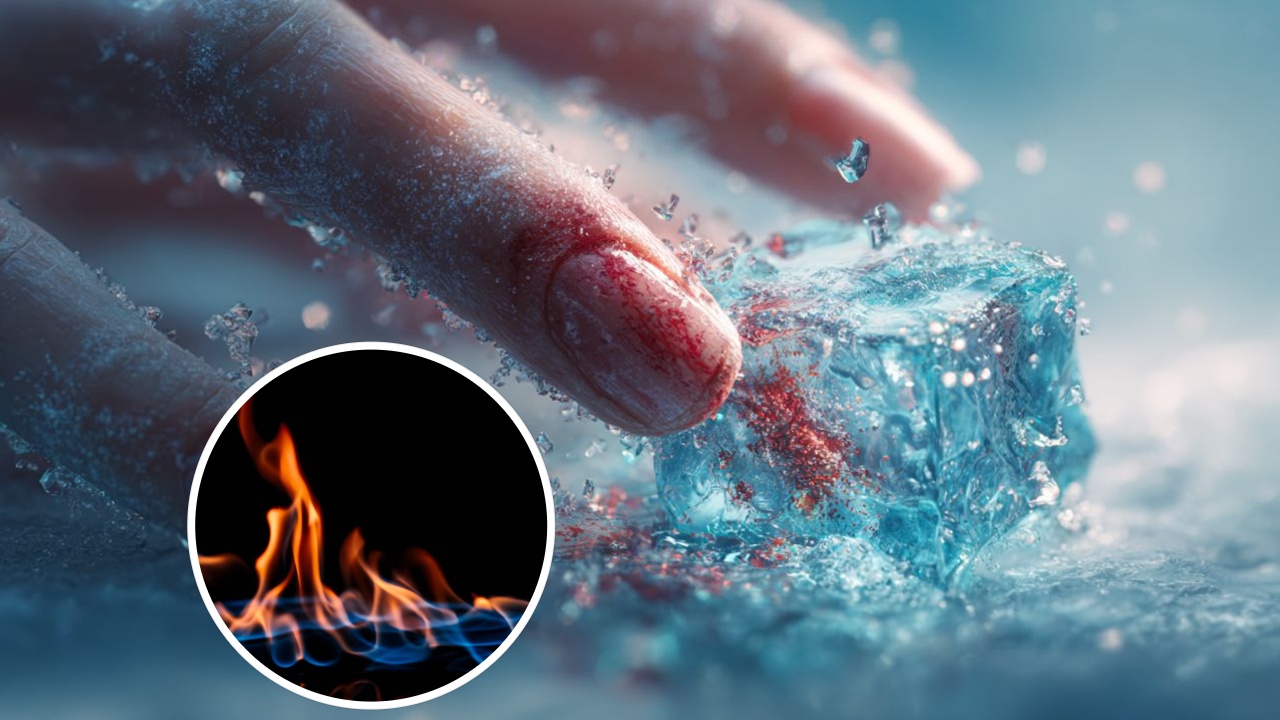 Por que o gelo pode queimar como fogo mesmo sendo gelado?