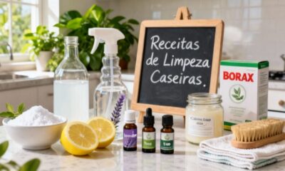 Receitas de limpeza caseiras mostram como ingredientes comuns deixam a rotina mais econômica e sustentável