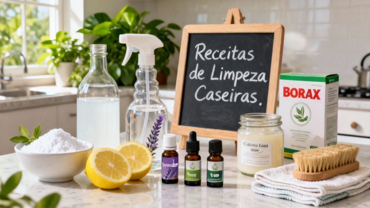 Receitas de limpeza caseiras mostram como ingredientes comuns deixam a rotina mais econômica e sustentável