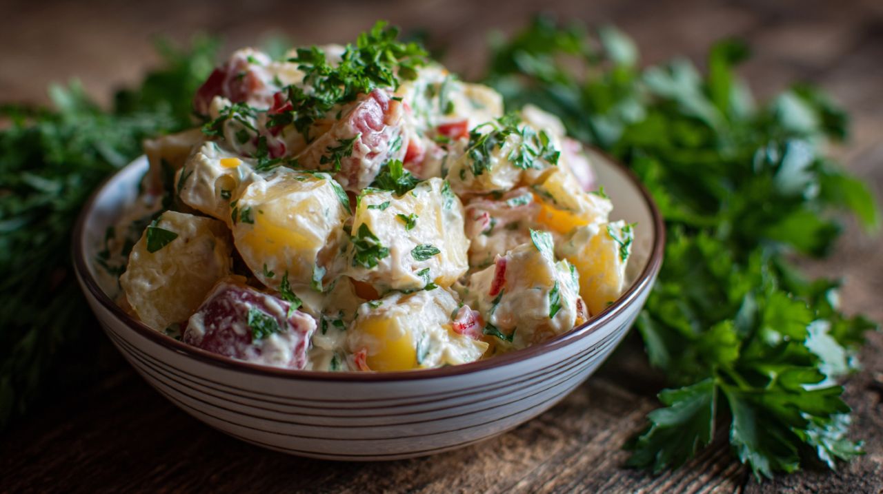Receita de salada de batata perfeita para o almoço de domingo