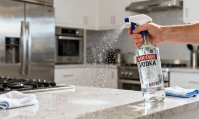 A vodka vira um desinfetante prático que facilita a limpeza de superfícies da casa