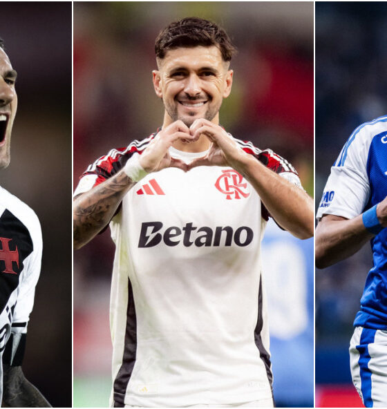 Vegetti, Arrascaeta e Kaio Jorge (Foto: Arte Tupi)