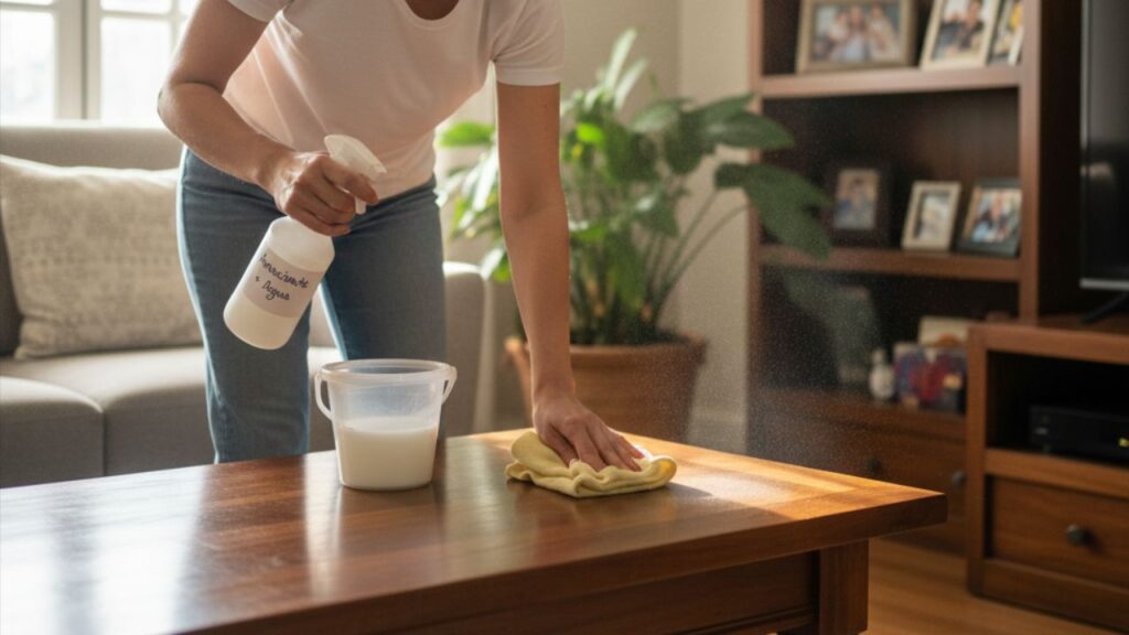 O truque único com amaciante com água que mantém sua casa limpa por muito mais tempo