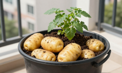 Como plantar batata inglesa e colher até 5 kg por balde