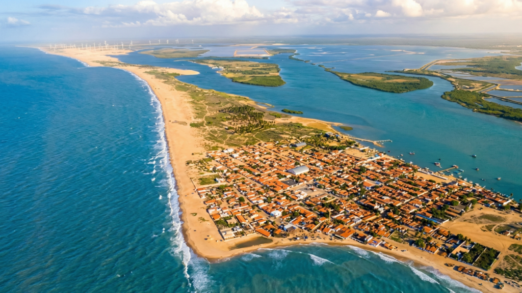 Esse lugar faz você se sentir em uma “Europa Tropical” com dunas de salinas realmente brancas em meio a um paraíso tropical no Brasil
