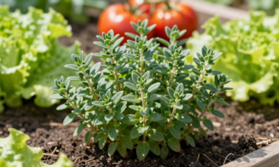 Esse tomilho ajuda a proteger a horta contra insetos e fungos naturalmente