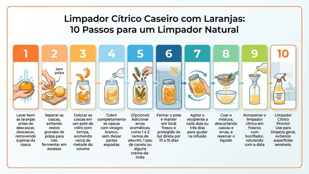 Limpador com casca de laranja e vinagre: como fazer um multiuso cítrico super potente