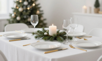 O truque para garantir uma mesa de Natal simples e bonita com um toque profissional