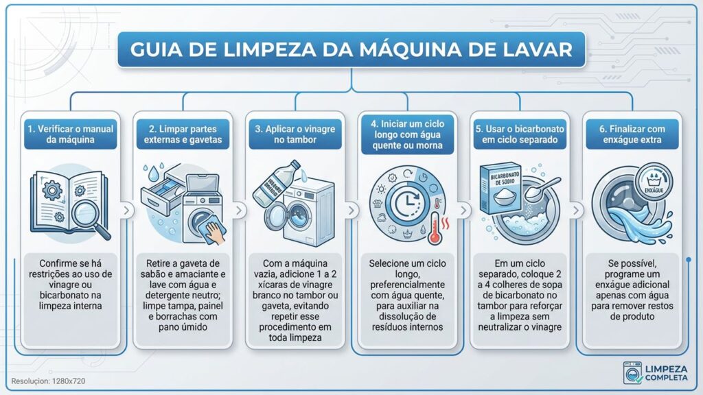O erro grave na limpeza da máquina de lavar com vinagre