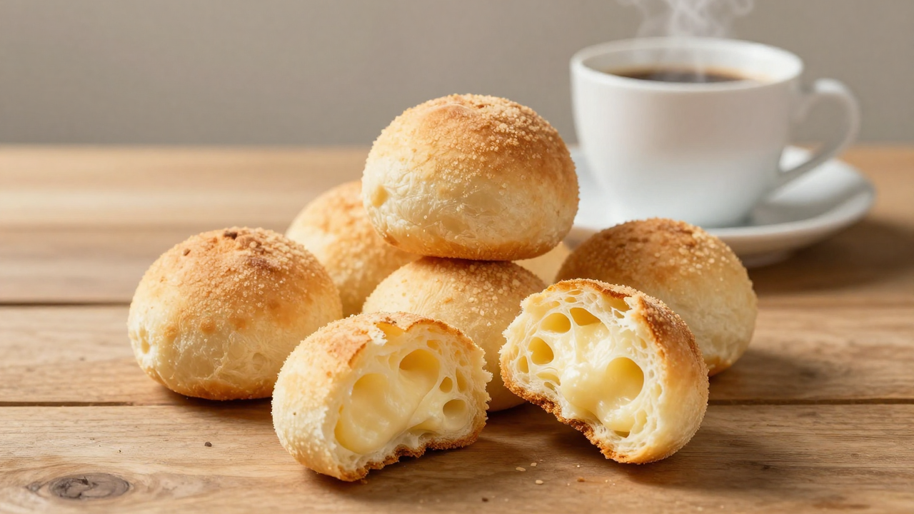 Pão de queijo caseiro simples leva poucos ingredientes, fica macio e perfeito para seu café da manhã