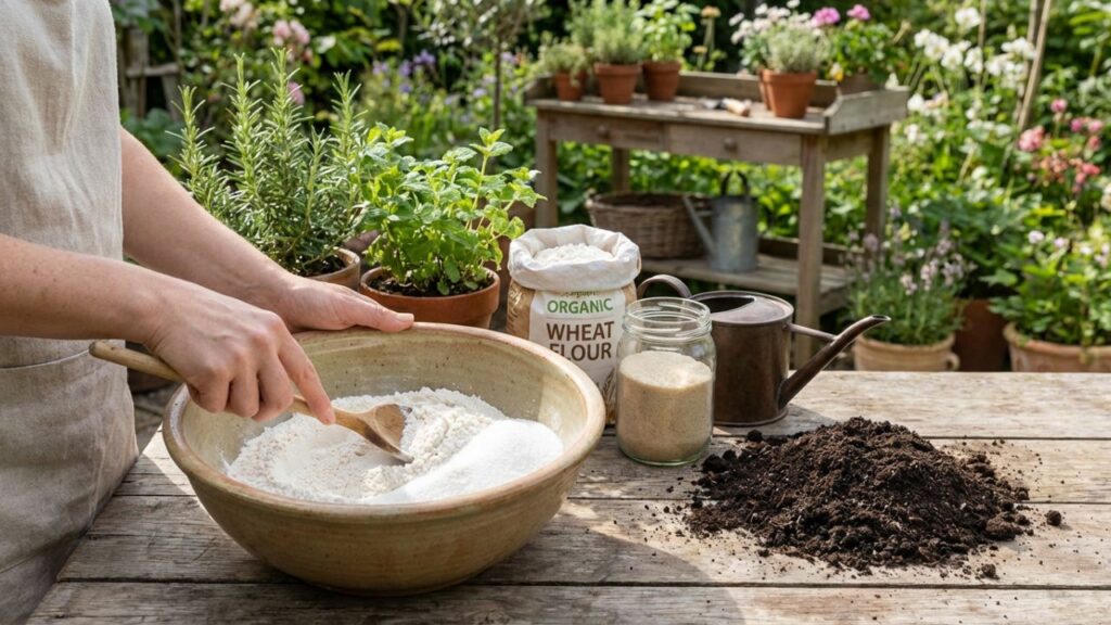 Esse fertilizante caseiro com farinha de trigo e açúcar chama atenção pelos resultados