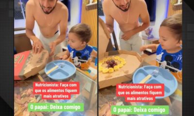 Vídeo: pai transforma frutas em “pizza” e surpreende filho em casa
