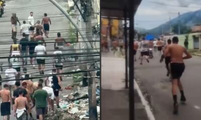 Horas antes do clássico, torcidas de Fluminense e Vasco entram em confronto; vídeo