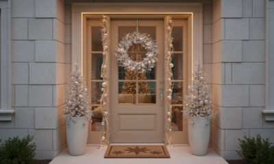 Única e sofisticada: A porta de entrada bege no Natal que é sensação este ano