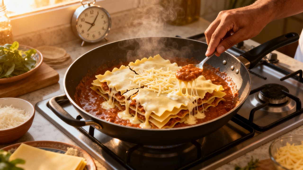 Essa lasanha caseira fica pronta em 20 minutos