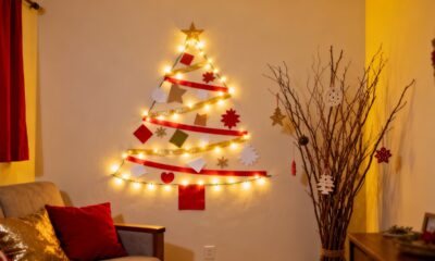 Como ter uma árvore de Natal barata usando itens simples e criando uma decoração afetiva