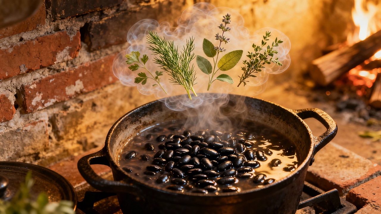 Uma combinação de ervas deixa o feijão com sabor de fogo à lenha sem esforço