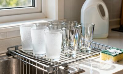 O que significa quando a louça fica esbranquiçada depois de lavar