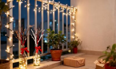 A forma única de ter a melhor decoração de varandas no Natal