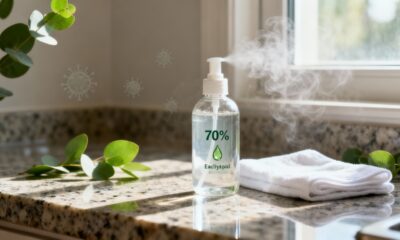 O superdesinfetante caseiro com mistura de álcool e eucalipto