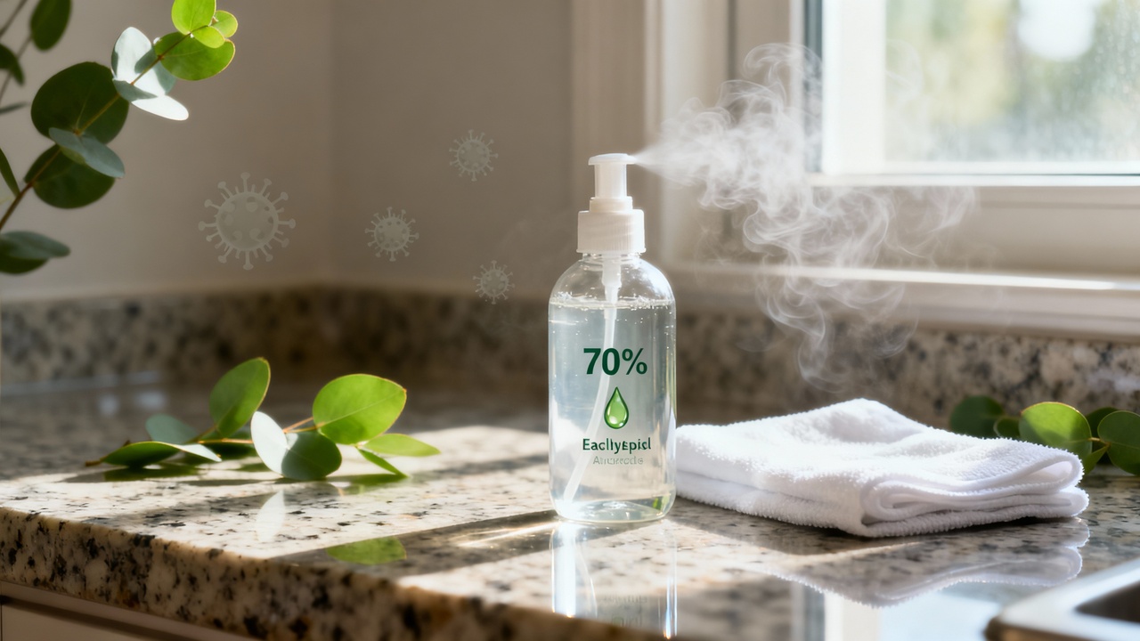 O superdesinfetante caseiro com mistura de álcool e eucalipto