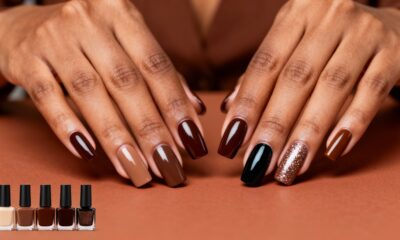 A fórmula secreta do esmalte marrom chocolate de luxo