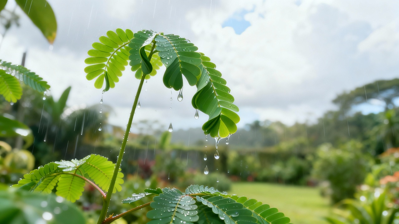 Uma planta que se fecha sozinha quando sente chuva intrigou muita gente