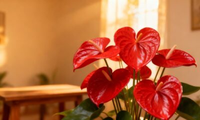 O antúrio tem um simbolismo forte que o liga ao amor de um jeito especial