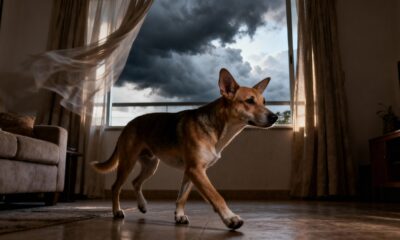 Por que cães ficam inquietos horas antes dos trovões e deixam os tutores intrigados