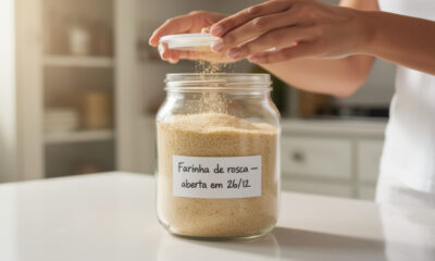 Farinha de rosca bem guardada evita desperdício e dor de cabeça