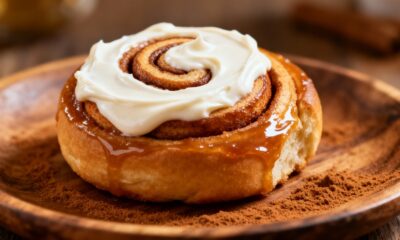 Esse Cinnamon Roll com cream cheese vai se tornar sua sobremesa preferida