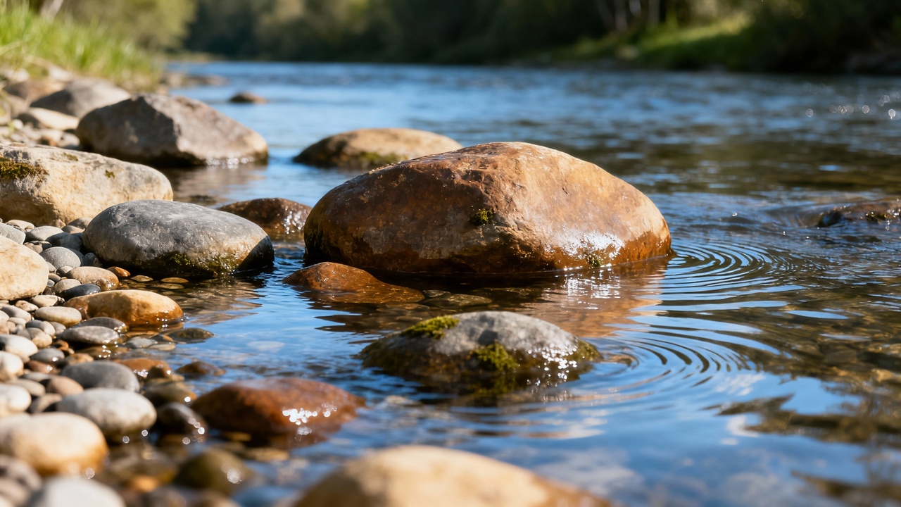 O motivo curioso que faz as pedras de rio ficarem mais redondas