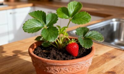 Plantar morango em casa pode reduzir despesas e ainda render frutas frescas todo mês