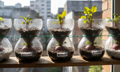 Como plantar beterraba em garrafas recicladas e colher raízes bonitas mesmo sem ter quintal