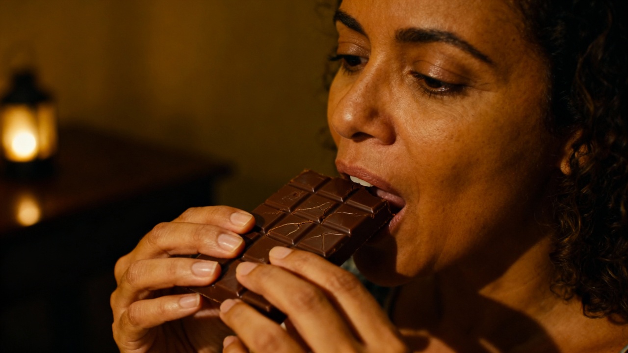 O que acontece quando você come chocolate à noite