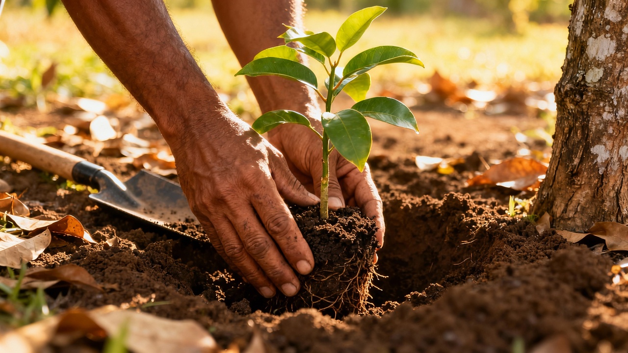Um detalhe simples ao plantar frutíferas evita que as raízes apodreçam