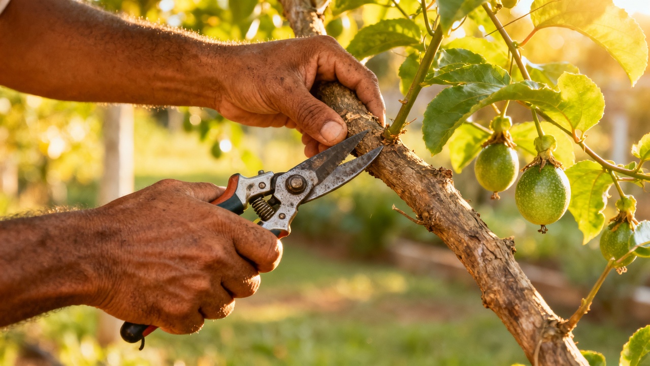 Um detalhe na poda faz o maracujá doce crescer mais rápido do que você imagina