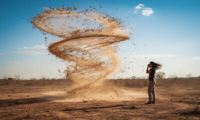 O que faz o vento parecer desorientado em espaços amplos