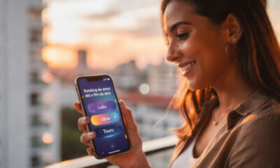 Ranking dos signos mais favorecidos no amor, com símbolos do zodíaco e influência dos trânsitos planetários.