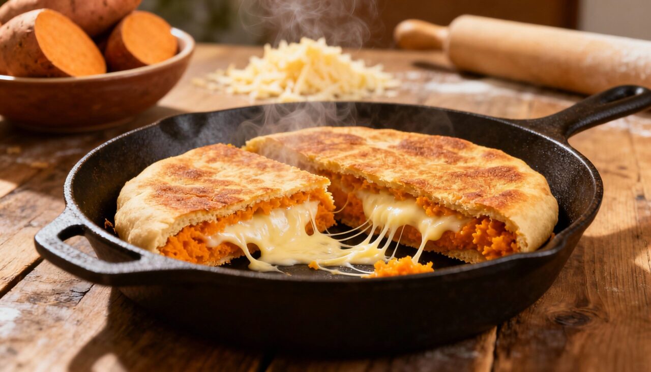 Receita de pão de frigideira, feito sem forno e sem fermento é super simples de fazer e fica delicioso