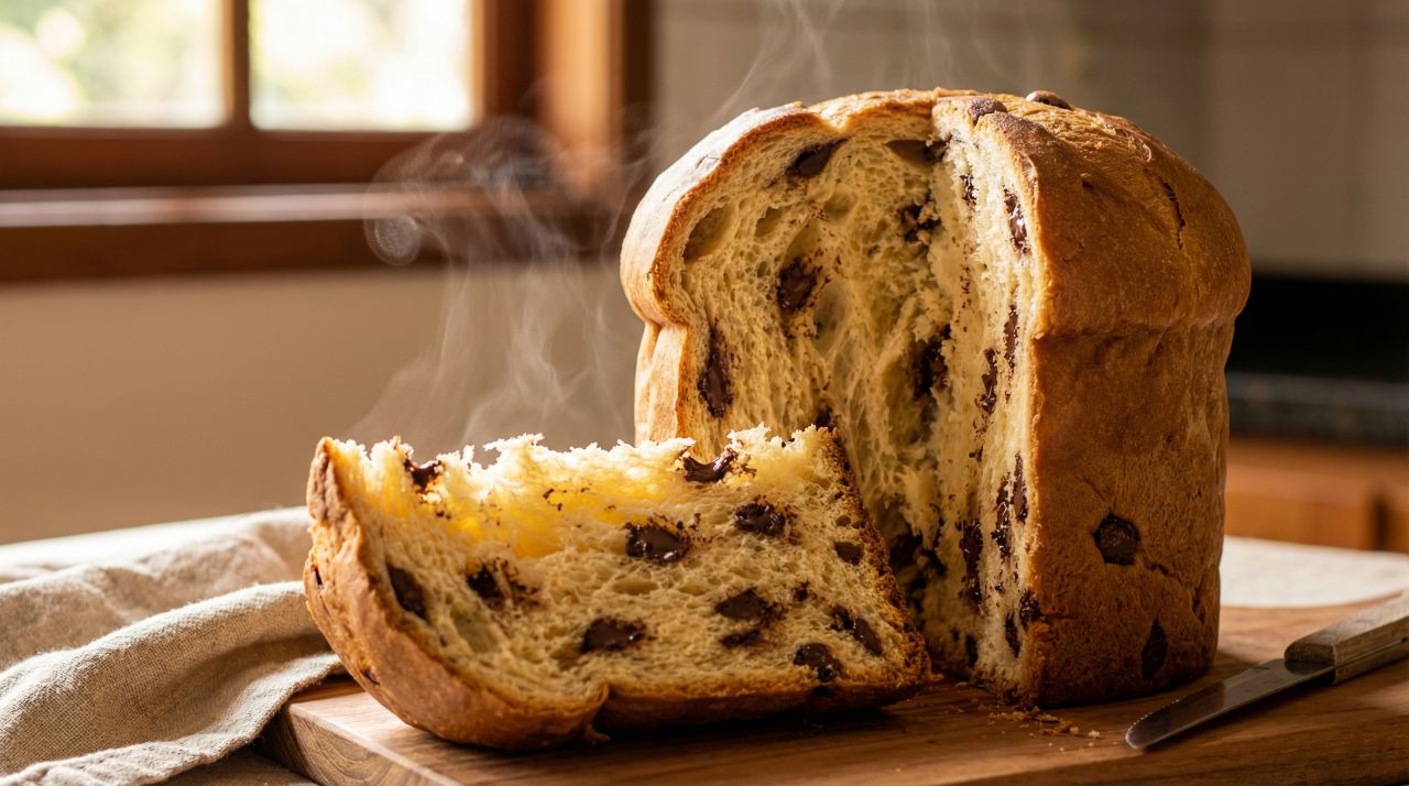 Misture farinha, leite e chocolate e prepare o panetone caseiro mais fácil que você já viu