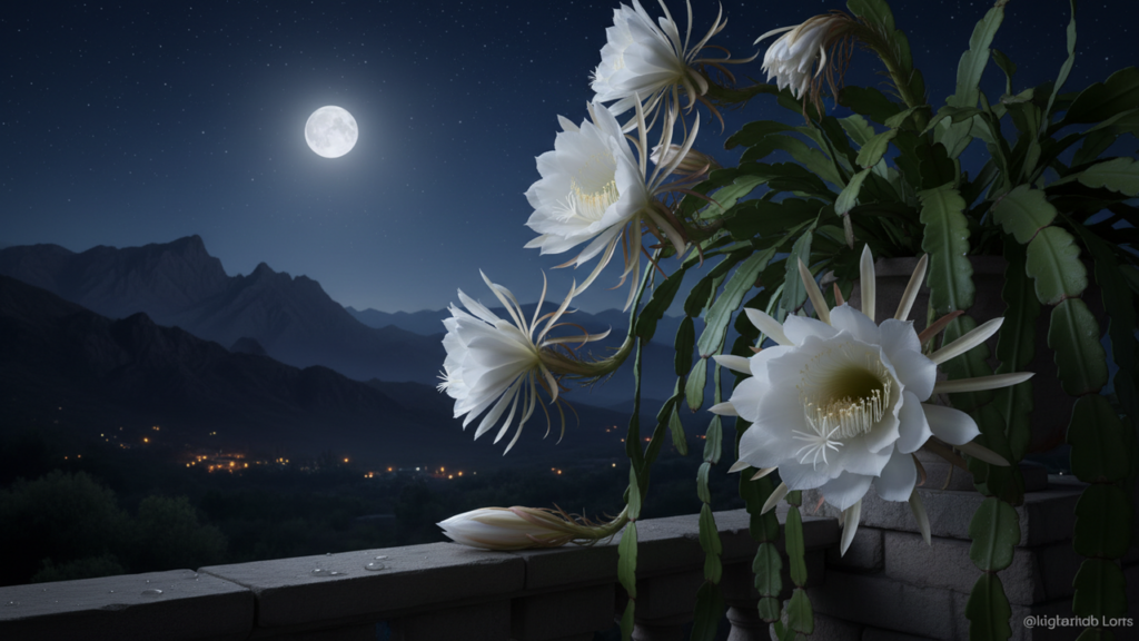 Essa planta só floresce à noite e acabou virando meu ritual silencioso ...